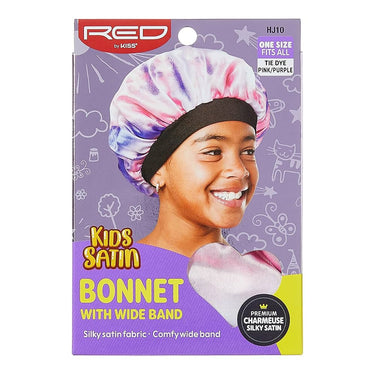 Red by Kiss Kids Satin Bonnet with Wide Band – Assorted (HJ10) - ANNS BEAUTY SUPPLY